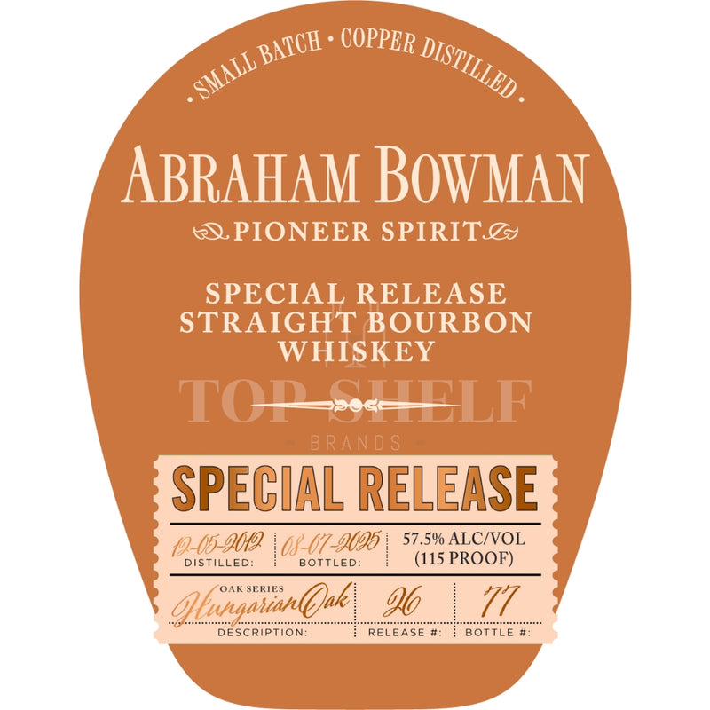 Abraham Bowman Special Release 