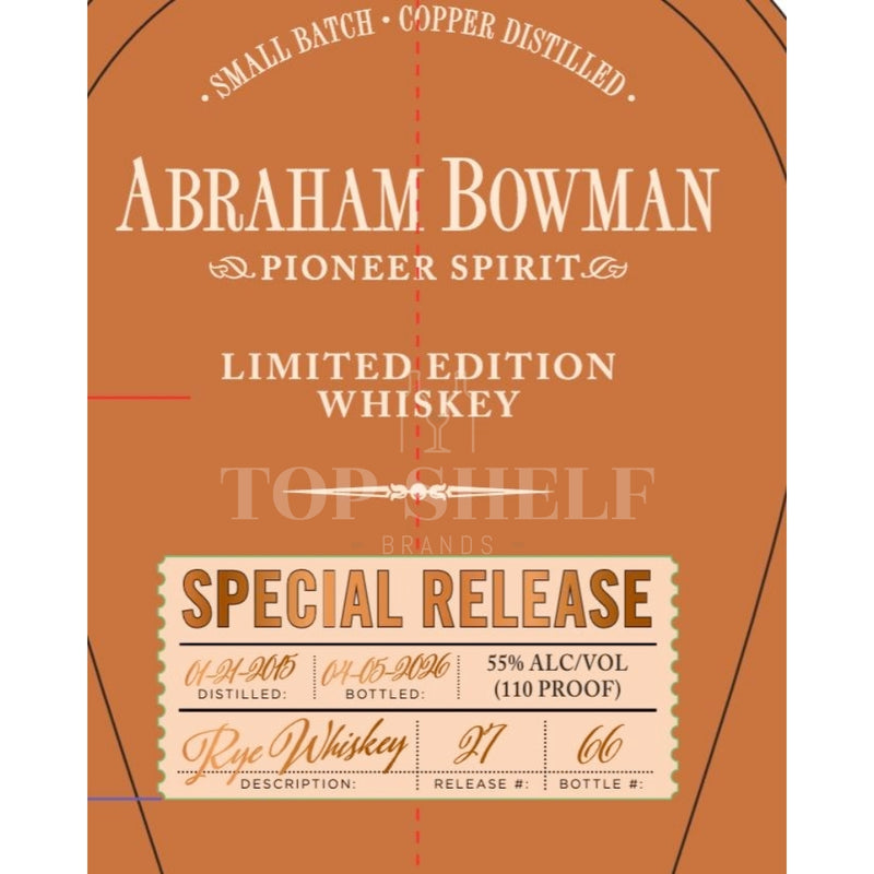 Abraham Bowman Special Release 