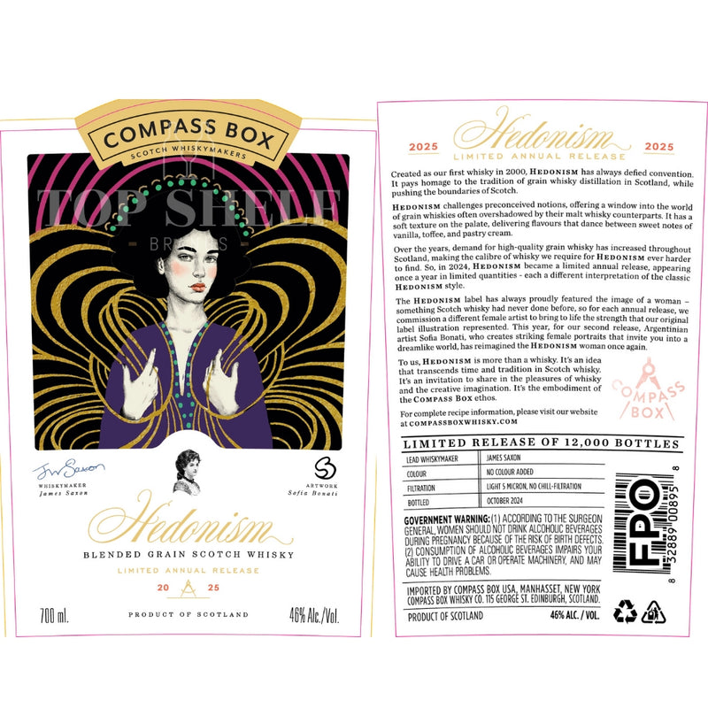 Compass Box Hedonism 2025 Release