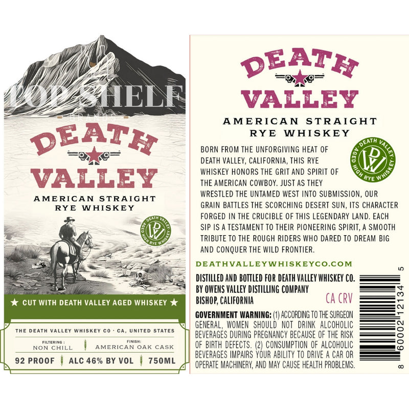 Death Valley American Straight Rye Whiskey