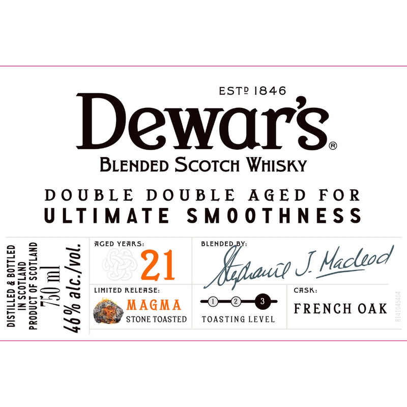 Dewar’s 21 Year Old Stone Toasted French Oak Cask