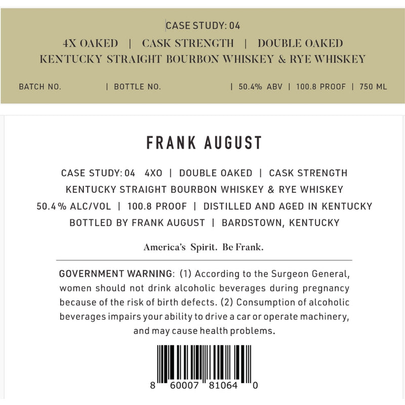 Frank August Bourbon Case Study: 04