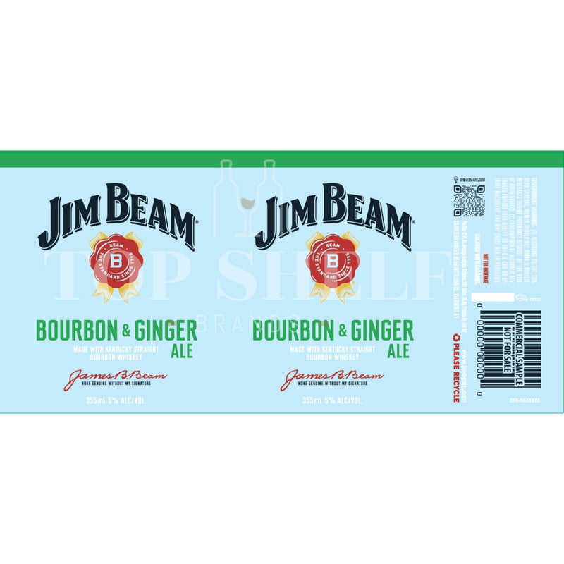 Jim Beam Bourbon & Ginger Ale Canned Cocktail