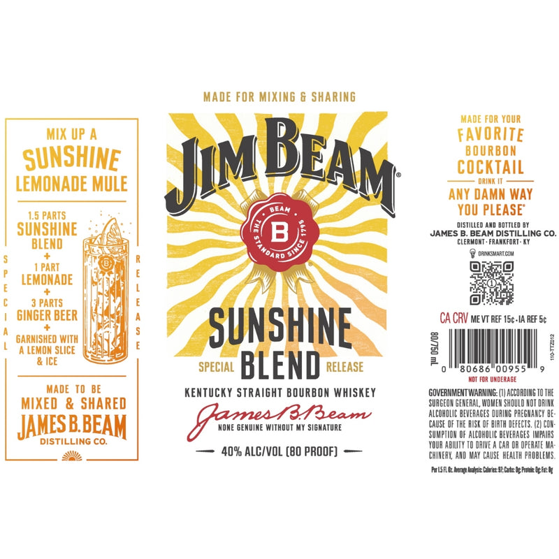 Jim Beam Sunshine Blend Straight Bourbon