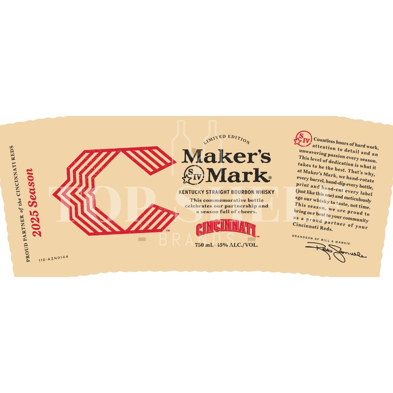 Maker’s Mark Cincinnati Reds 2025 Season Bourbon