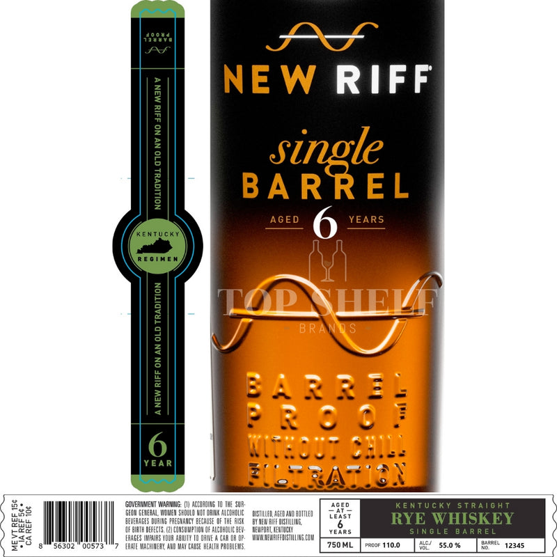 New Riff 6 Year Old Single Barrel Straight Rye