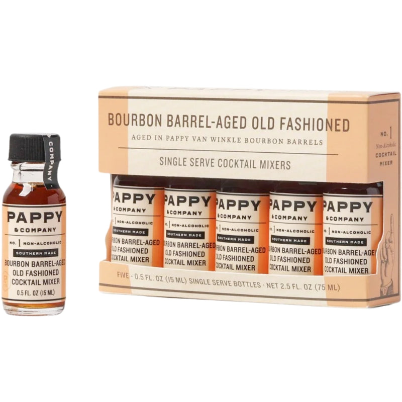 Pappy Van Winkle Bourbon Barrel-Aged Old Fashioned Mix: Single Serve 5-Pack