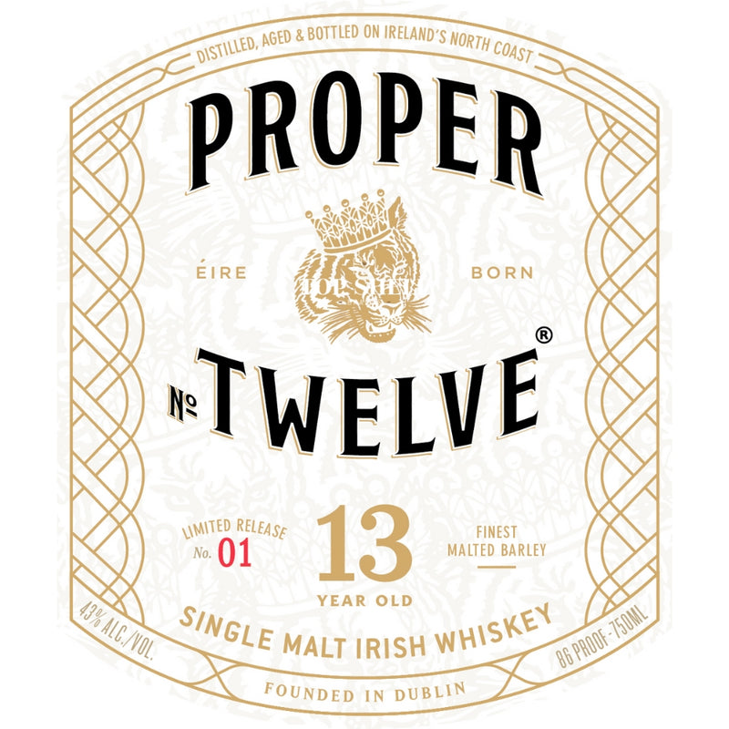 Proper No. Twelve 13 Year Old Single Malt Irish Whiskey