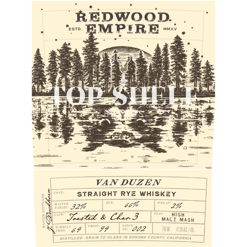 Redwood Empire Van Duzen Straight Rye Batch 2