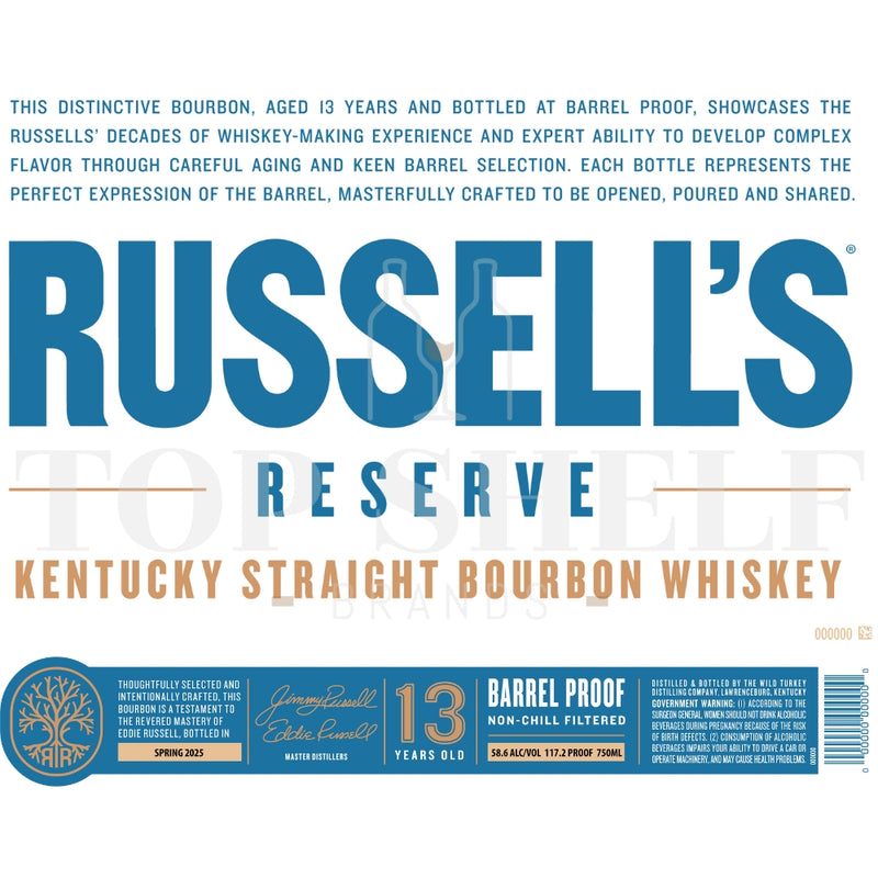 Russell’s Reserve 13 Year Old Bourbon Spring 2025