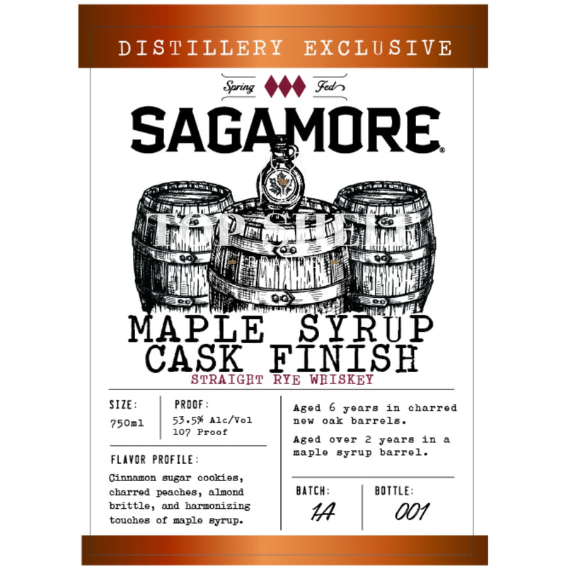 Sagamore 8 Year Old Maple Syrup Cask Finish Straight Rye