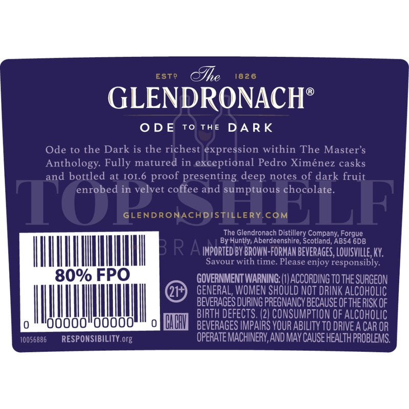 The Glendronach Ode to the Dark Single Malt Scotch