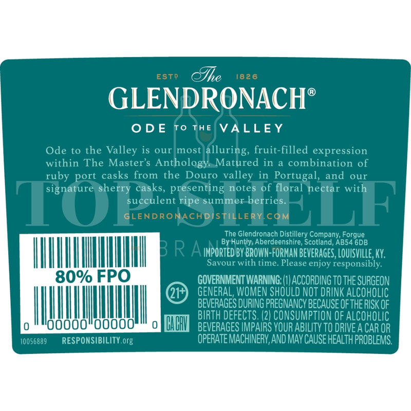 The Glendronach Ode to the Valley Single Malt Scotch