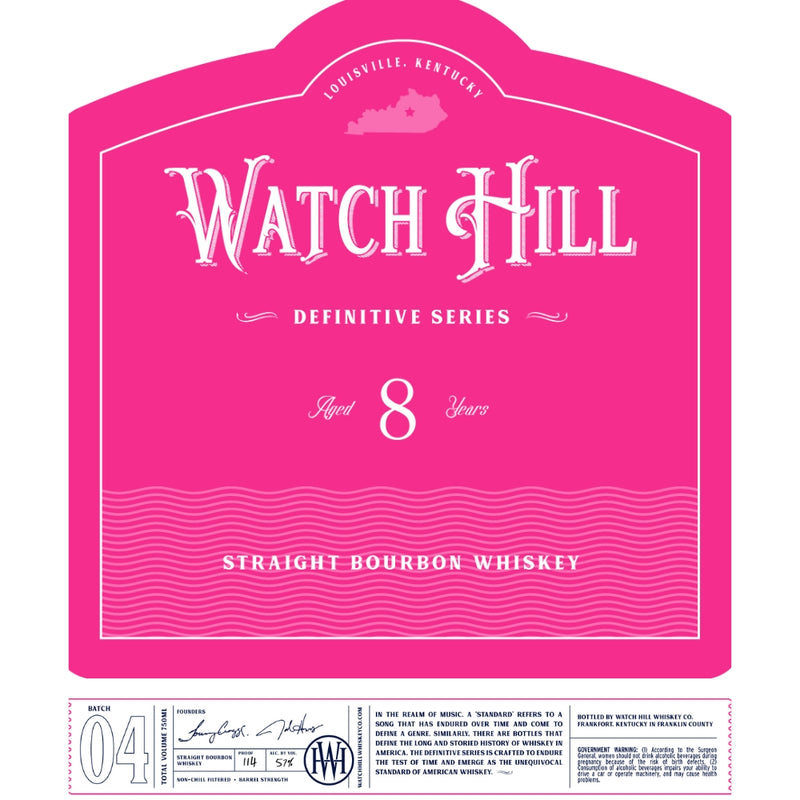 Watch Hill Definitive Series 8 Year Old Bourbon Batch 04