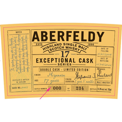 Aberfeldy 17 Year Old Exceptional Cask Series Mizunara Finish - Main Street Liquor