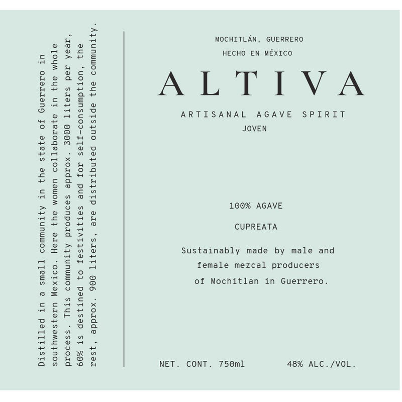 Altiva Cupreata Joven Agave Spirit - Main Street Liquor