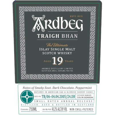 Ardbeg Traigh Bhan 19 Year Old Batch 6 - Main Street Liquor