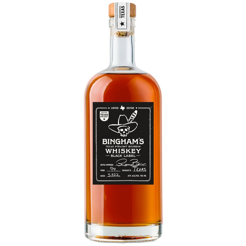 Bingham’s Bourbon Black A Certified Texas Whiskey™ by Ryan Bingham - Main Street Liquor