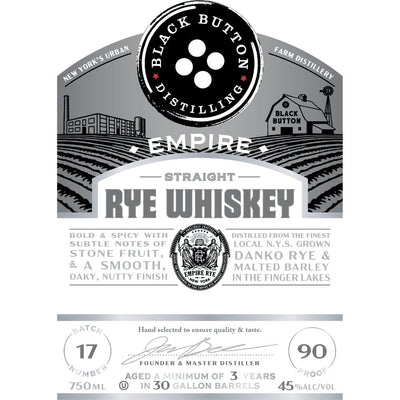 Black Button Empire Straight Rye - Main Street Liquor