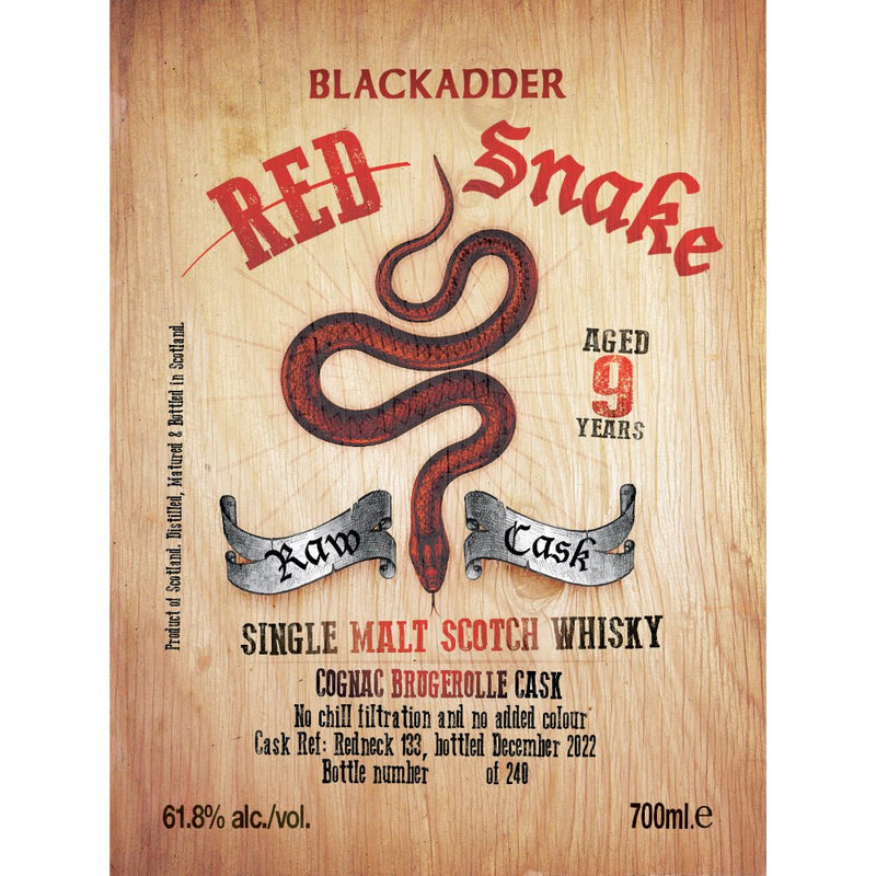 Blackadder Red Snake 133 - Main Street Liquor