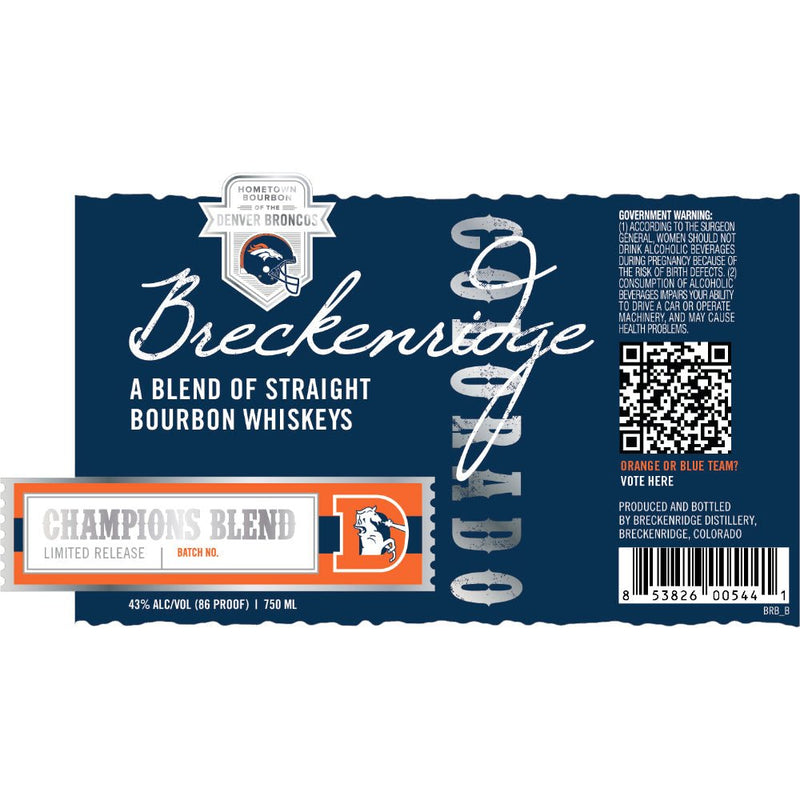 Breckenridge Champions Blend Bourbon - Main Street Liquor