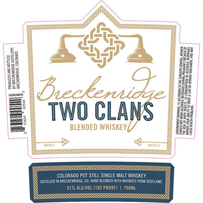 Breckenridge Two Clans Blended Whiskey - Main Street Liquor