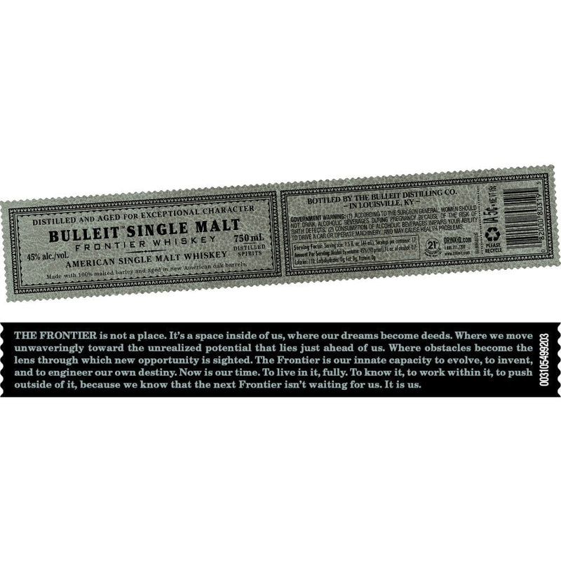 Bulleit American Single Malt Whiskey - Main Street Liquor