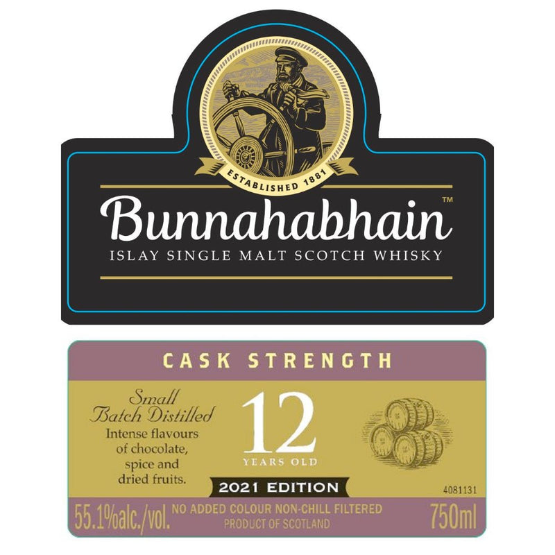 Bunnahabhain Cask Strength 12 Year Old 2021 Edition - Main Street Liquor