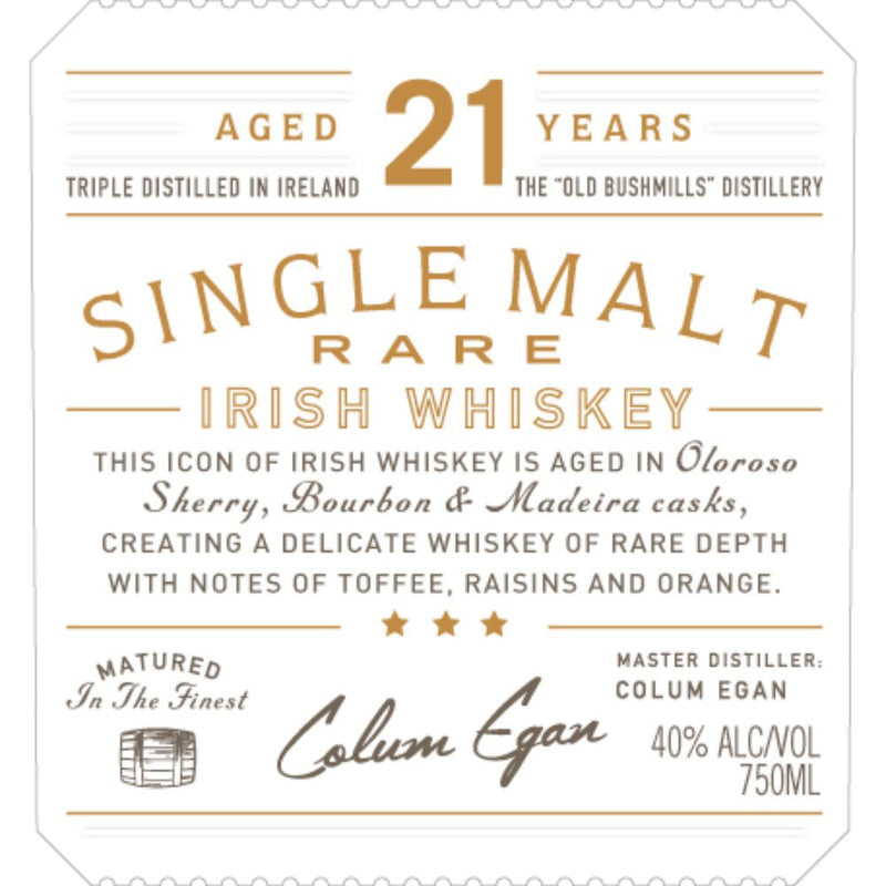 Bushmills 21 Year Old Single Malt Rare - Main Street Liquor