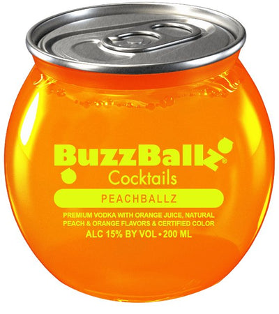 BuzzBallz PeachBallz 187mL 24 Pack Case - Main Street Liquor