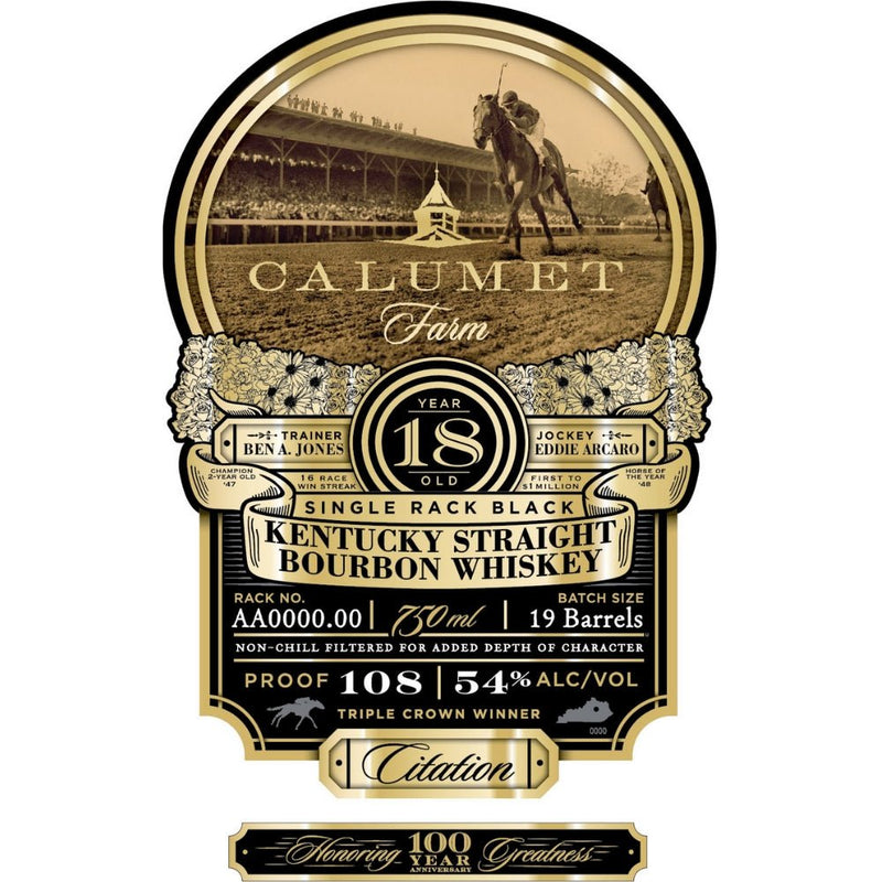 Calumet Farm 18 Year Old Straight Bourbon - Main Street Liquor