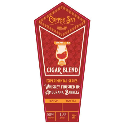 Copper Sky Cigar Blend Whiskey Finished in Amburana Barrels - Main Street Liquor