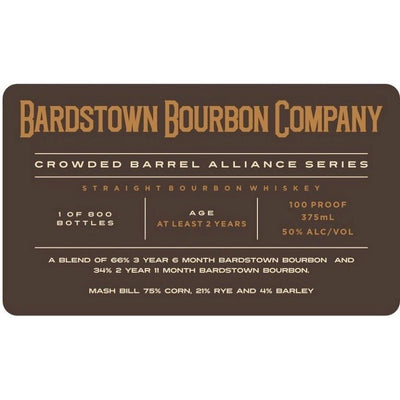 Crowded Barrel Alliance Series Bardstown Bourbon Company Bourbon - Main Street Liquor