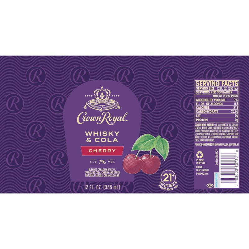 Crown Royal Whisky & Cola Cherry - Main Street Liquor