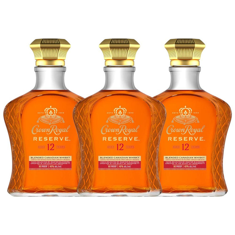 Crown Royal Reserve 12 Year Blended Canadian Whisky 3-Pack (PRE-ORDER)