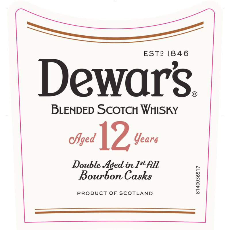 Dewar’s 12 Year Old Double Aged in Bourbon Casks - Main Street Liquor