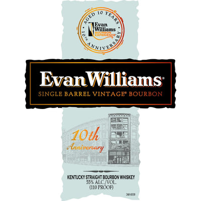 Evan Williams 10th Anniversary Single Barrel Vintage Bourbon - Main Street Liquor