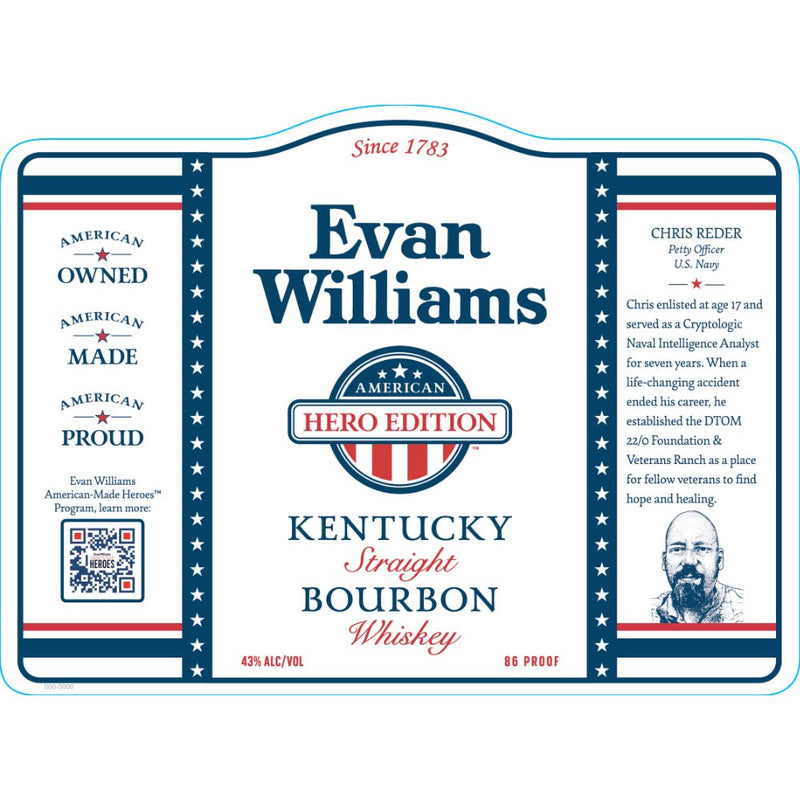 Evan Williams American Hero Edition Chris Reder - Main Street Liquor