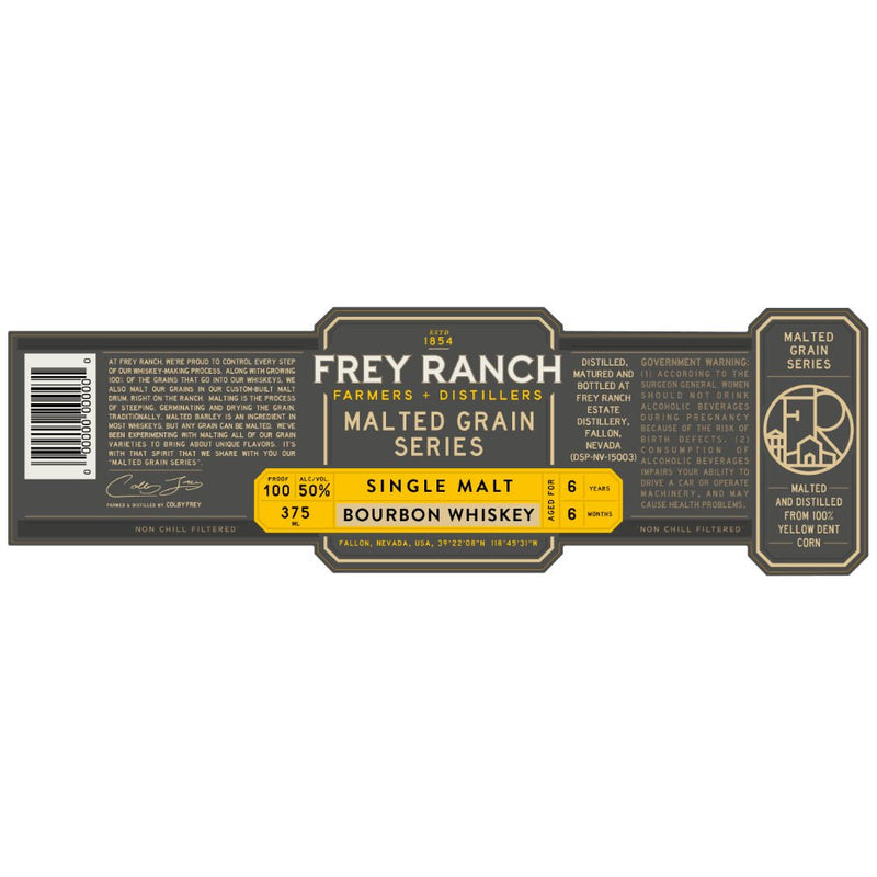 Frey Ranch Malted Grain Series Single Malt Bourbon Whiskey 375mL - Main Street Liquor