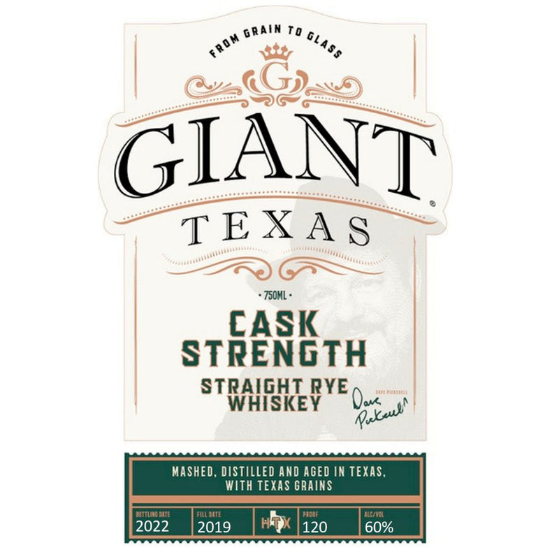 Giant Texas Cask Strength Straight Rye - Main Street Liquor