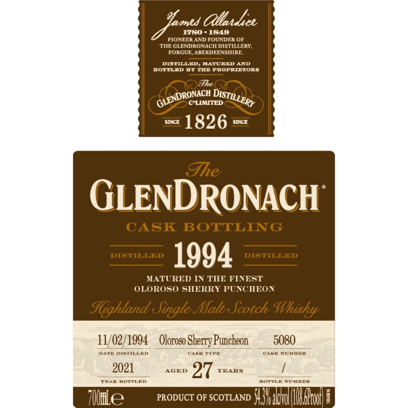 GlenDronach 27 Year Old 1994 Cask 