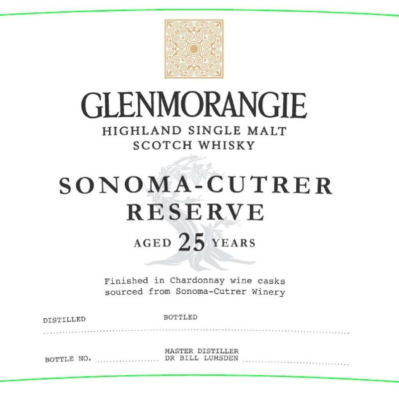 Glenmorangie Sonoma-Cutrer Reserve 25 Year Old - Main Street Liquor