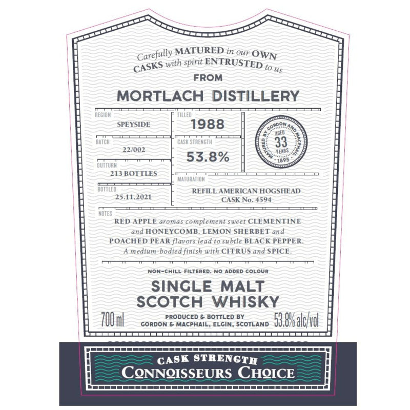 Gordon and Macphail Mortlach 33 Year Old Connoisseurs Choice - Main Street Liquor