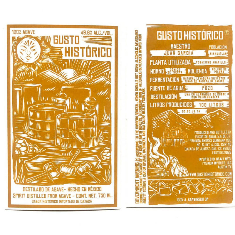 Gusto Histórico Tobaxiche Amarillo Mezcal - Main Street Liquor