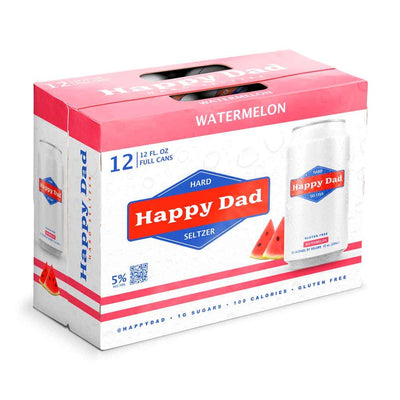 Happy Dad Hard Seltzer Watermelon 12pk - Main Street Liquor