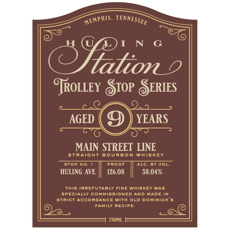 Huling Station Trolley Stop Series 9 Year Old Main Street Line Straight Bourbon - Main Street Liquor