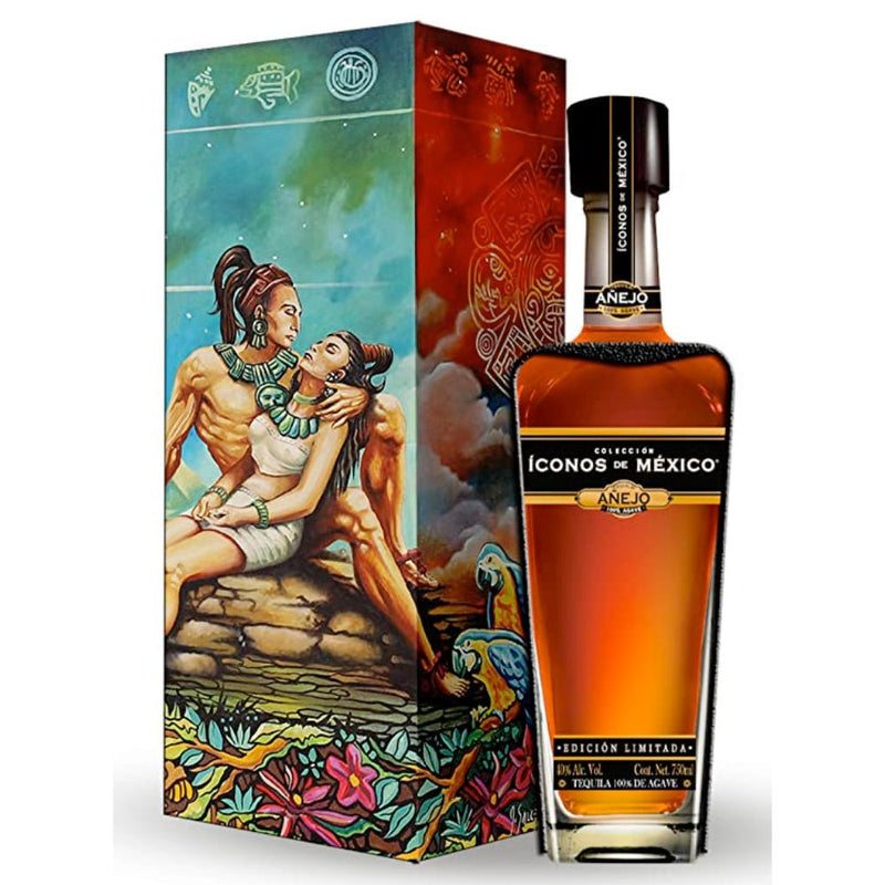 Iconos de Mexico Mayan Misticism Wooden Box Añejo - Main Street Liquor