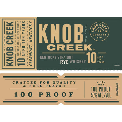 Knob Creek 10 Year Old Kentucky Straight Rye - Main Street Liquor