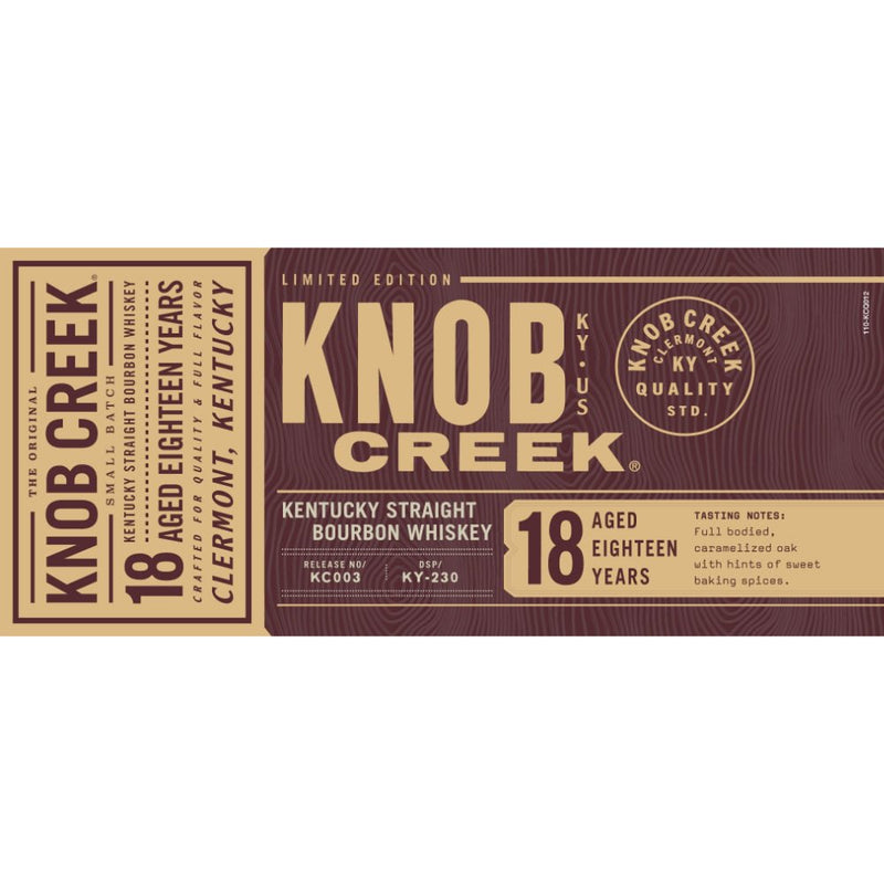 Knob Creek 18 Year Old Bourbon Limited Edition Batch 003 - Main Street Liquor