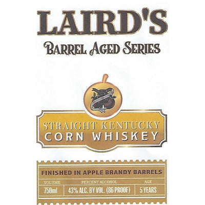 Laird’s Barrel Aged Series Corn Whiskey Finished in Apple Brandy Barrels - Main Street Liquor